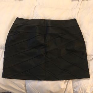 Faux leather mini skirt